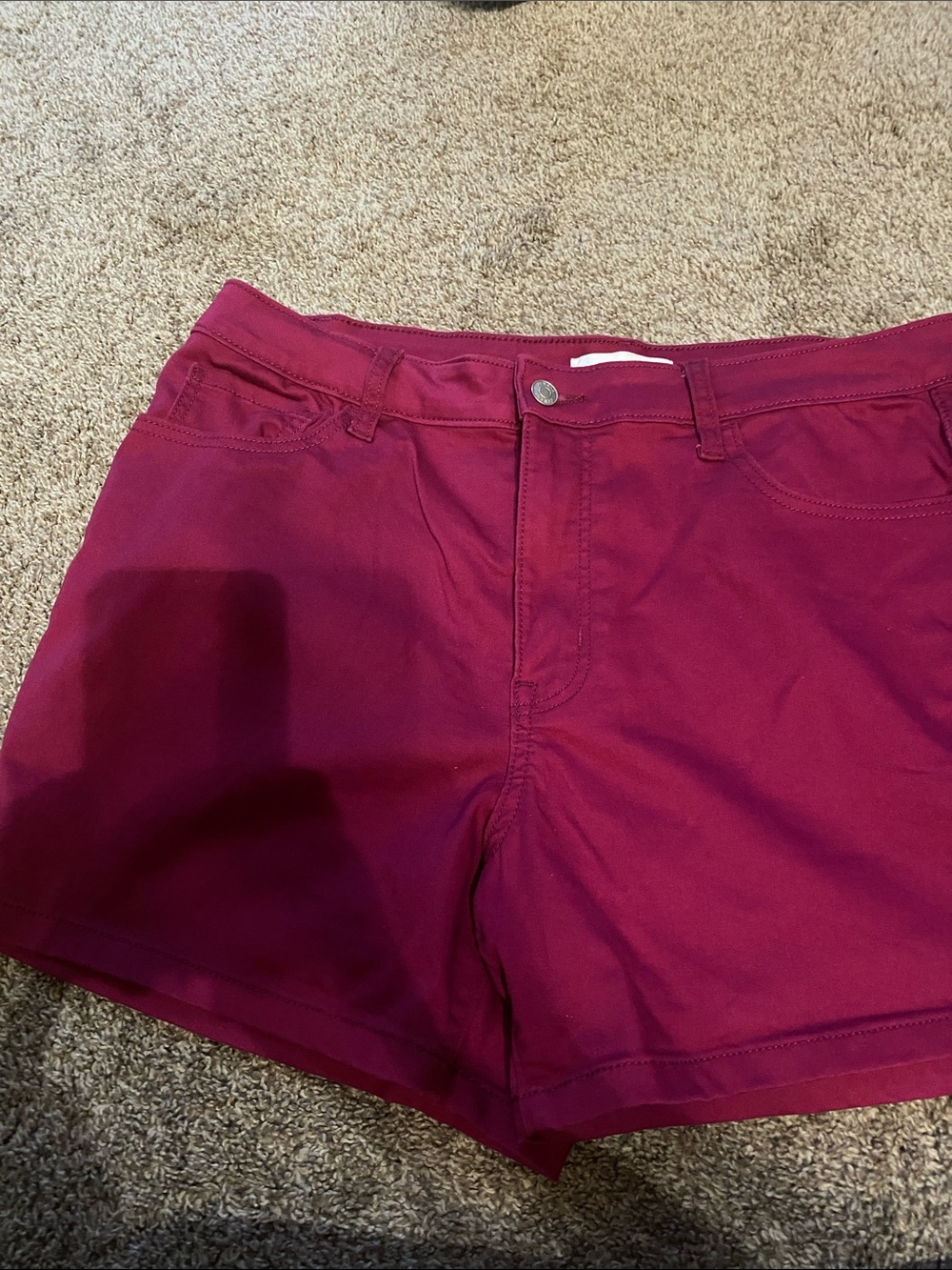Zenana Outfitters Women's Magenta Denim Shorts